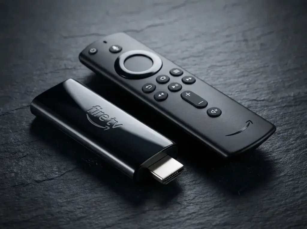 Amazon Fire TV Stick used for setting up a new IPTV purchase.