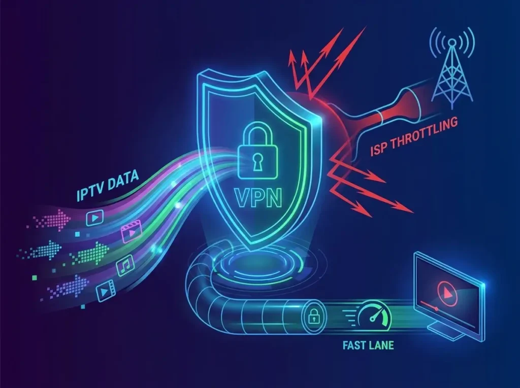 Use a secure VPN to prevent ISP throttling and ensure buffer-free IPTV streaming.